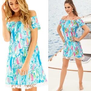 Women's Off-Shoulder Swim Cover-Up Dress